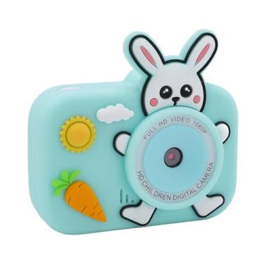 Imagem de Câmera Digital 1080P, Filmadora de Desenho Animado Com Foco Automático Com Tela de 2 Polegadas, Câmera Selfie Pequena e Compacta Com Reprodutor de Música, Jogos para Fotografia