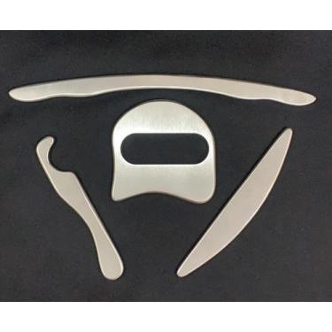 Imagem de Kit Com 4 Instrumentos De Liberação Miofascial Iastm em Inox - QuiuTec