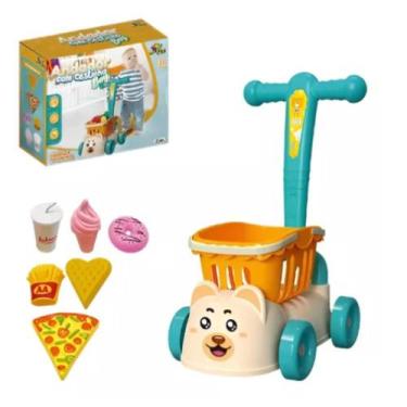 Imagem de Carrinho De Compra Infantil Andador Empurrador Bebê Cestinha - ARTBRIN