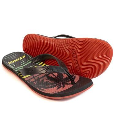 Imagem de Sandália Chinelo Kenner Summer Reggae Original Masculino, Preto, Verde