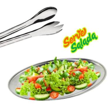 Imagem de Kit Travessa e Pegador em Inox 30cm e 20cm para Servir com Praticidade