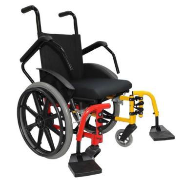 Imagem de Cadeira De Rodas Infantil Alumínio Agile Dobrável Jaguaribe