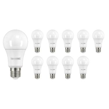 Imagem de Kit 10 Lâmpadas Led 9W Bulbo Soquete E27 6500K Branca Frio