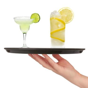 Imagem de Bandeja Redonda Antiderrapante Dia Dia Servir Mesas Restaurantes Festa