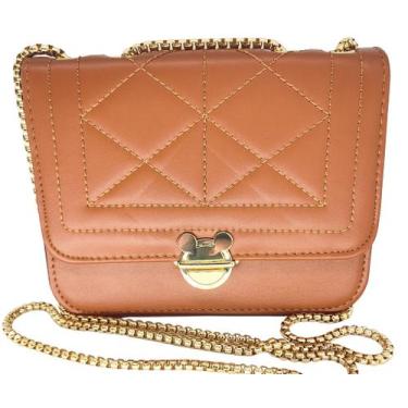 Imagem de Bolsa feminina transversal tiracolo alça corrente mickey  - glamour, M