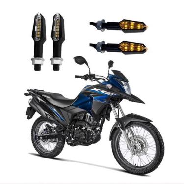 Imagem de KIT 4 Luz Seta Esportiva Pisca de Led Modelo P29 Para Moto Honda XRE 1