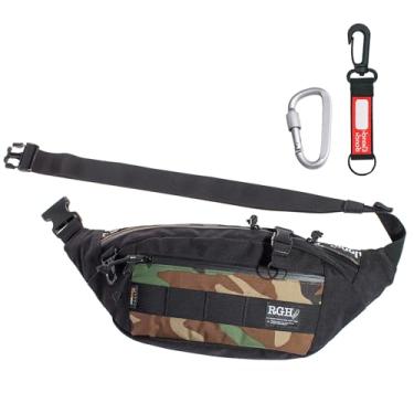 Imagem de Pochete tática Rough Enough para homens, grande, bolsa transversal, caça, caminhadas, acampamento, pesca, viagem, camuflagem à prova d'água, Camuflagem, 17×7× 9.5 inch, Pochete tática