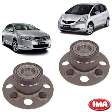 Imagem de Par Cubo Da Roda Traseira Com Rolamento - City 2009 A 2012 / Fit 2009 
