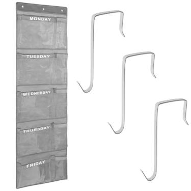 Imagem de Organizador de armário semanal para crianças, organizador diário de armário com 10 bolsos, organizador dobrável de armário, dormitório, quarto, essencial para roupas, suéter, chapéu, boné de beisebol