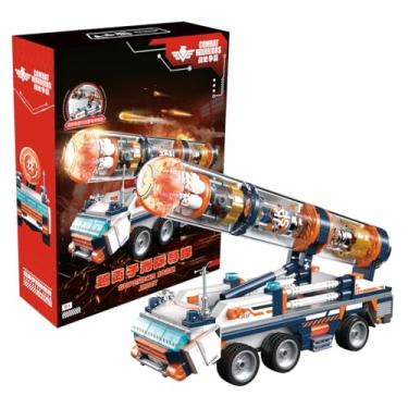 Imagem de Conjunto de Blocos de Montar Construção de Mísseis — Modelo de Exibição de Míssil Balístico Intercontinental, Brinquedo Infantil de Montagem, Presente para Feriados e Aniversários