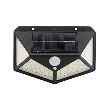 Imagem de Luminária Solar Externa Arandela Led Sensor De Jardim Parede Alpendre Quintal Corredor Automático 100 Led