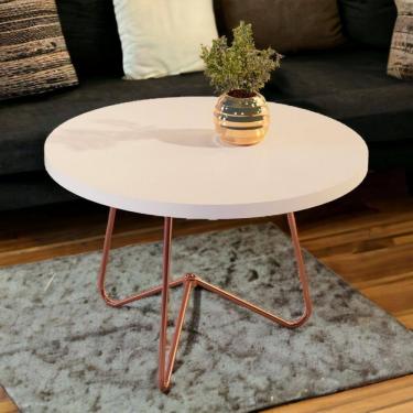 Imagem de Mesa de Centro JB 8006 Pérola e Bronze Bechara