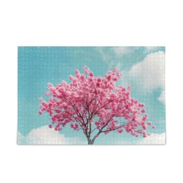 Imagem de WELLDAY Quebra-cabeça árvore flor de cerejeira 500 peças grande jogo de arte para adultos adolescentes