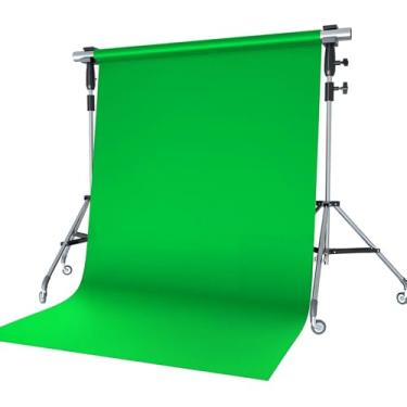 Imagem de Fundo de tela verde de 3,5 x 3 m, fundo verde para fotografia grande, não reflexivo, resistente a vincos, dobrável para streaming, fotografia de estúdio, reunião de zoom, edição de vídeo, podcast