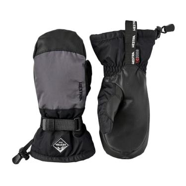 Imagem de Hestra Luva Gauntlet CZone Junior (jovens de 4 a 13 anos) | Luvas de neve infantis impermeáveis e isoladas para o inverno, esqui e brincadeiras na neve - cinza/preta - 6