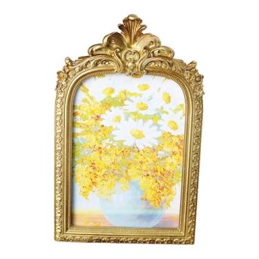 Imagem de KiBcsLic Porta-retratos vintage em formato de arco, suporte para cartões, ideal para pendurar na parede ou, perfeito para inauguração de casa,