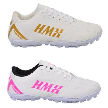 Imagem de Kit dois pares de Chuteiras Premium Society Haymax Original, Branco ro