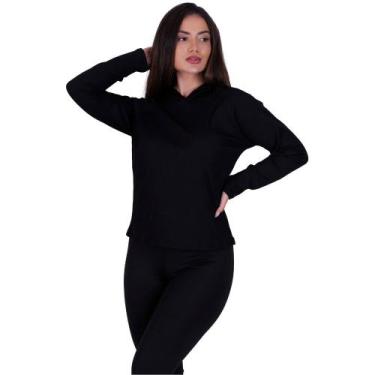 Imagem de Blusa de Inverno Manga Longa Casaco Canelado Feminino Comfy Esther - N