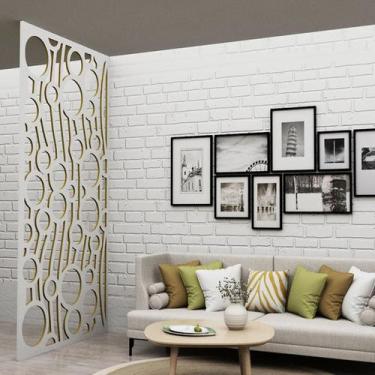 Imagem de Painel Vazado Divisória MDF Nairóbi Branco - Decore Painéis e Divisóri
