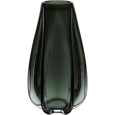 Imagem de Vaso Decorativo Enfeite Casa Home&co Vidro 35x17x17cm Fumê