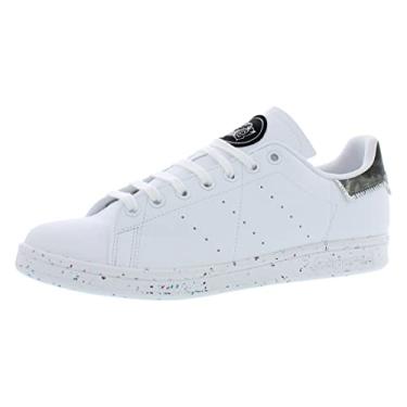 Imagem de adidas Originals Tênis masculino Stan Smith, Branco e branco brilhante, 41