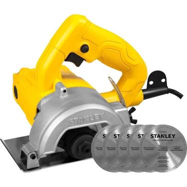 Imagem de Serra Mármore 110 Mm, 1.200 W, 110V~, Sem Kit Refrigeração, 5 Discos, Spt115wabr Stanley 110V~ OstenVonder