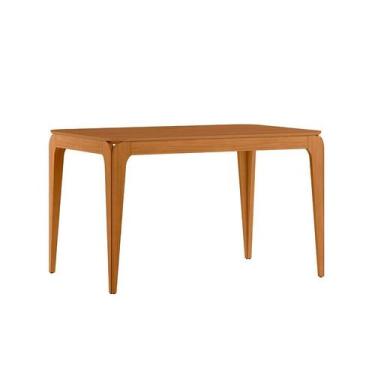 Imagem de Mesa de Jantar Retangular com Tampo MDF Aurea Ypê 120 cm - Modern