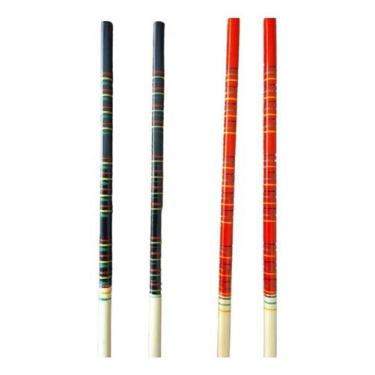 Imagem de Hashi De Bambu 33cm Aguebashi Longo Frituras Comida Japonesa Listras -