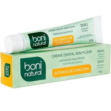 Imagem de Creme Dental Boni Natural Extrato de Cúrcuma Sem Flúor 90g