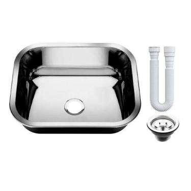 Imagem de Tanque Inox SEM ESFREGADOR Monobloco 50X40X20 inox 304 AS