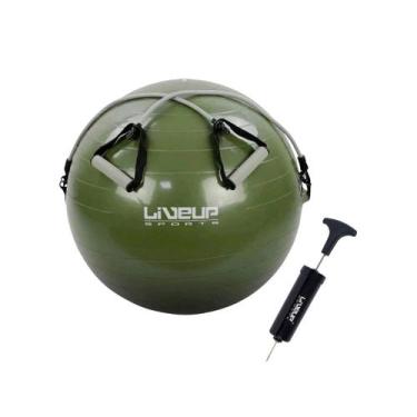 Imagem de Bola Suiça 65cm Com Elásticos Extensores Fit Inflador Liveup