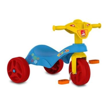 Imagem de Triciclo Infantil Bandeirante Tico-Tico Club de Pedal Suporta até 19 K