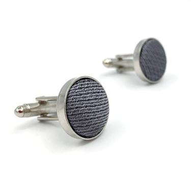 Imagem de S&W SHLAX&WING Abotoaduras de seda combinando com cinza sólido