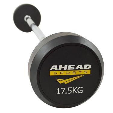 Imagem de Barra Reta Montada 17.5 Kg Preto/Amarelo Ahead Sports As3009