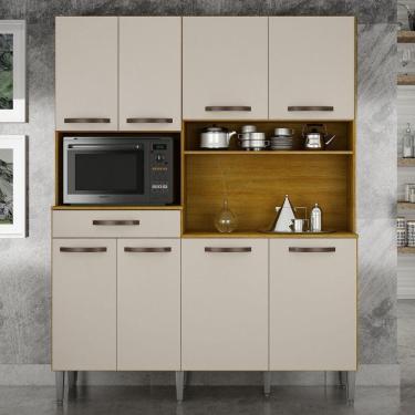 Imagem de Cozinha Compacta 8 Portas 1 Gaveta 1600 Pratic CHF Cinamomo/Off White