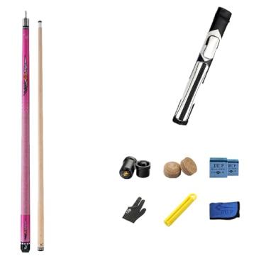 Imagem de CQBXRD Taco de bilhar taco de bilhar taco de bilhar taco de madeira para bilhar para bar (E taco de sinuca + acessórios + barril B, 10,5 mm)