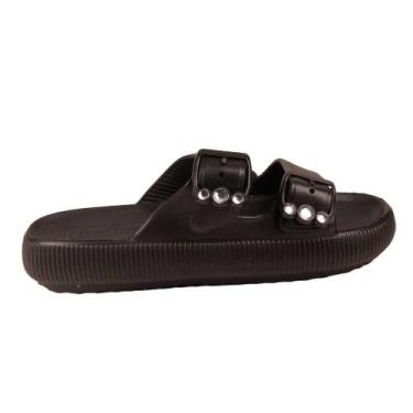 Imagem de Chinelo Papete Slide Nuvem Eva Feminino Usaflex Al4401 Poofy, Preto, 3