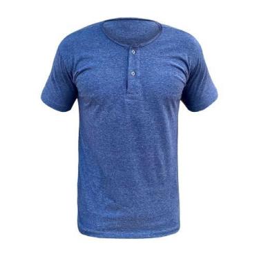 Imagem de Camiseta Henley Masculina Camisa Algodão Premium Gola Portuguesa Padre