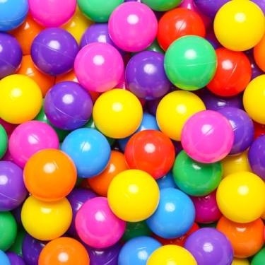 Imagem de TRENDPLAY Bolas de plástico para poços de bolas – Pacote com 50 bolas ocas – brincadeira segura e emocionante – Perfeita para piscinas de bebês, decoração de festa de aniversário (arco-íris)