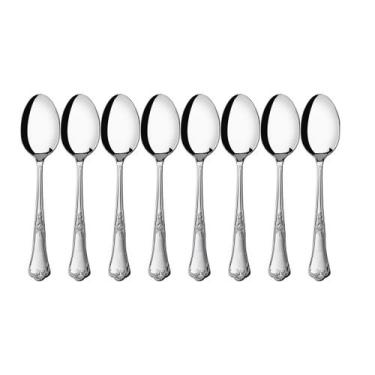 Imagem de Kit 8 Colheres de Mesa Hercules Classique Aço Inox 493-001P