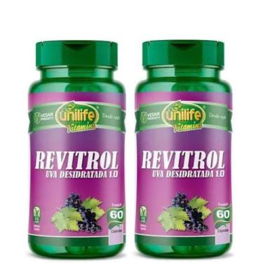 Imagem de KIT C/2 Un Semente Uva Revitrol Resveratrol 500mg 120 Caps - Unilife