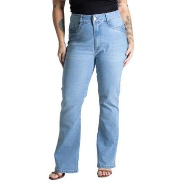 Imagem de Calça Jeans Sawary Plus Size Petit - 281143 - Azul claro 46, Azul, 46