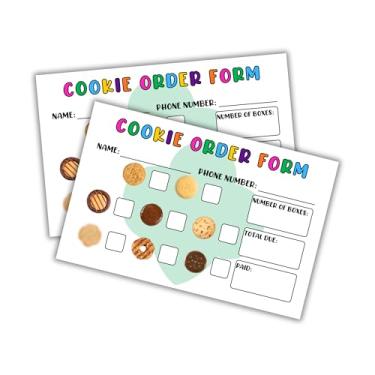 Imagem de Formulários de pedido de cookies escoteiros | Pacote com 50 papéis de 14 x 21,6 cm Obrigado por apoiar a tropa # Enjoy Your Cookies Troop Leader Daisy Brownie Junior Cadette Cookie Dealer (Variação