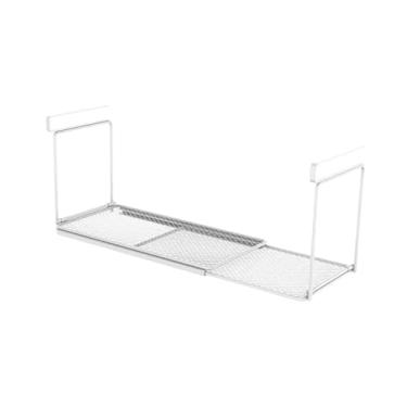 Imagem de Ｂｅｓｇａ Suporte para prateleiras suspensas sob o armário, fácil instalação, prateleira de armazenamento extensível e para despensa de balcão de, Branco