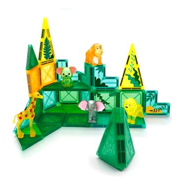 Imagem de Brinquedo Blocos Magnéticos Montar Safari Animais Diversão