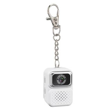 Imagem de Diyeeni Mini Camera 1080p HD Video Recorder - Chavendagem Digital de Chaveiro Com Tela Colorida de 0,96in, Suporte a OTG, Câmera Minúscula Ultra Portátil para Viagens No Vlog Night Shots (Branco)