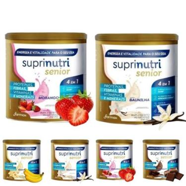 Imagem de Suplemento alimentar idoso suprinutri senior 2 latas sabores, MORANGO/
