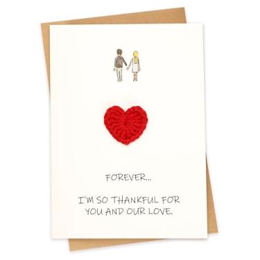 Imagem de NELXI Cartão de Dia dos Namorados I Love You para ele e ela – Cartão de amor romântico para namorado, namorada, marido ou esposa, cartão de dia dos namorados doce para sempre, presente de aniversário