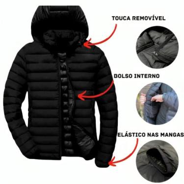Imagem de Jaqueta Puffer Bobojaco Masculina Frio Corta Vento Inverno - Volgue, P