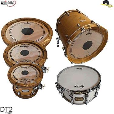 Imagem de Kit de Peles Williams - DT2 Duplo filme clear c/dot central (10″/12″/14″/22″) + Pele(caixa) WC2 14"